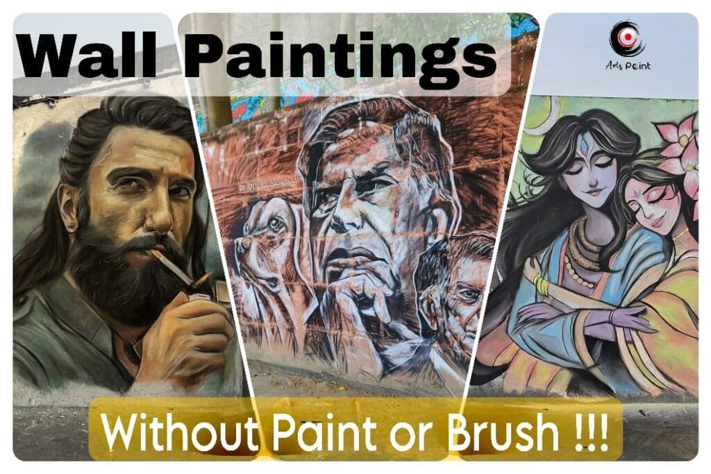 Wall paintings without paint or brush