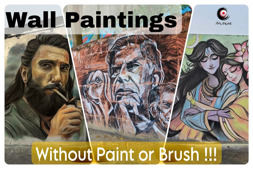 Wall paintings without paint or brush