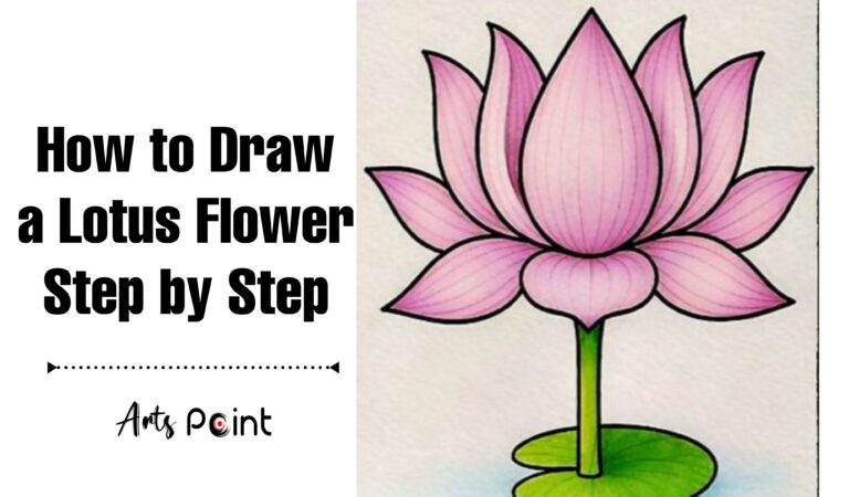 How to Draw a Lotus Flower Step by Step (Easy Drawing for Beginners)