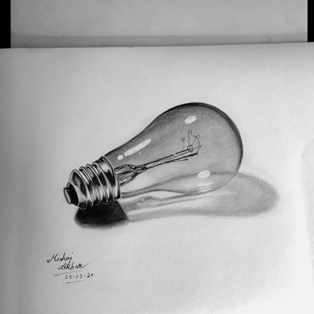 Realistic 3D Pencil Drawing by Akbar Arts