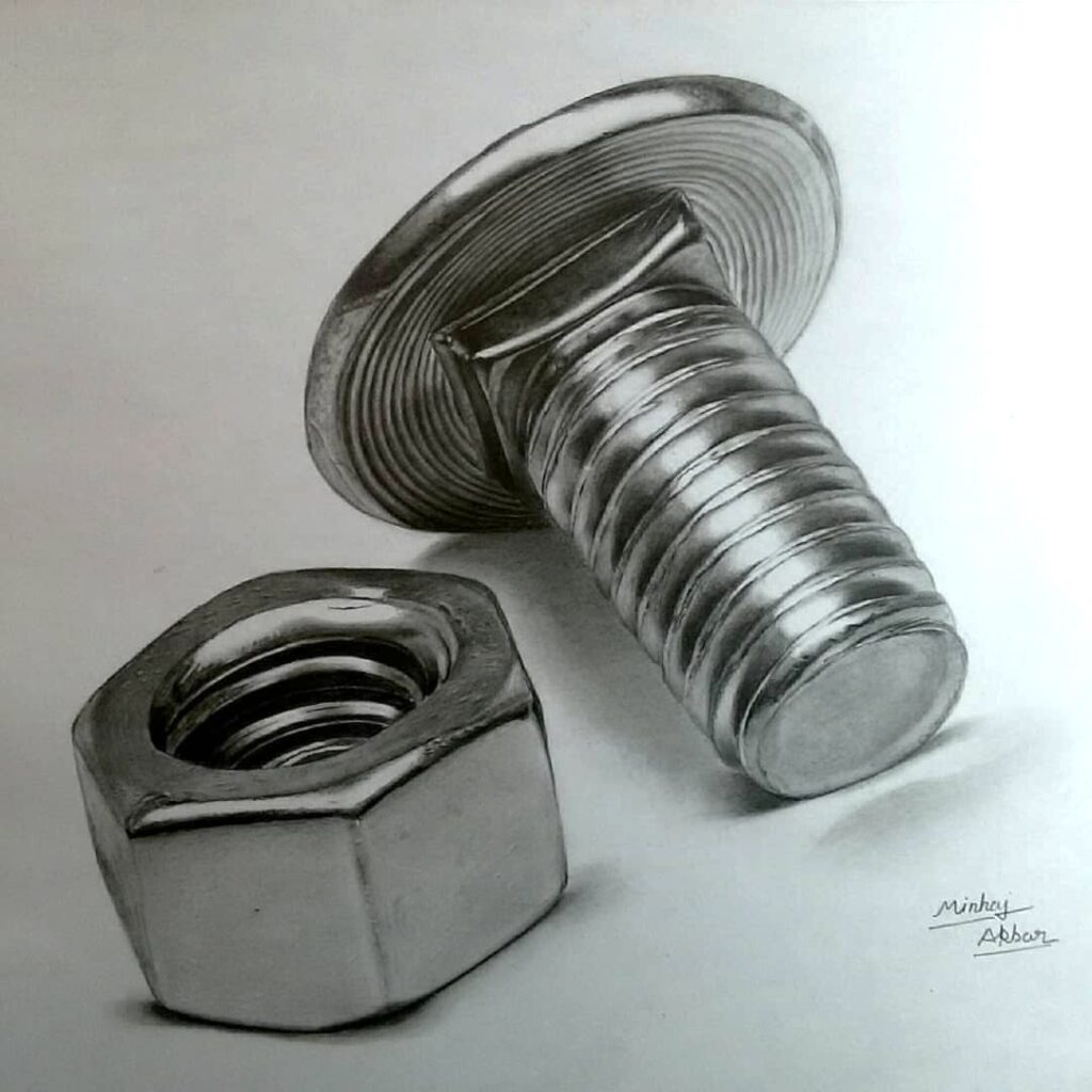 Realistic 3D Pencil Drawing by Akbar Arts