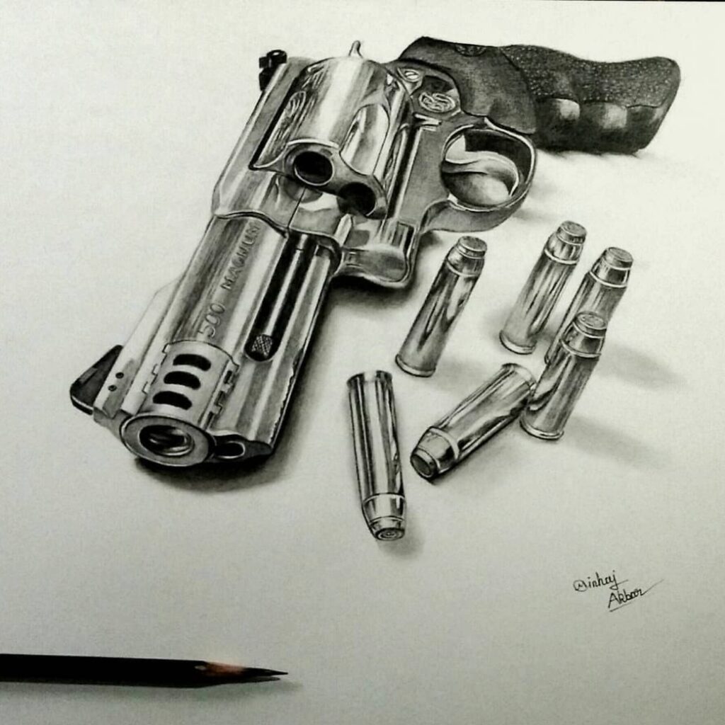 Realistic 3D Pencil Drawing by Akbar Arts