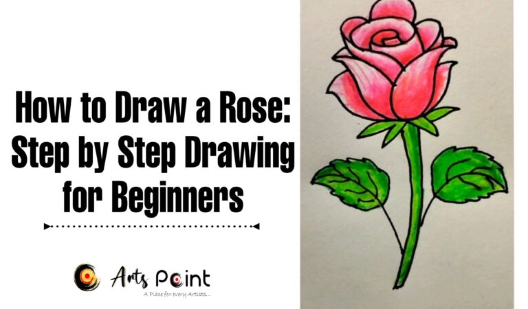How to Draw a Rose : Step by step drawing for Beginners