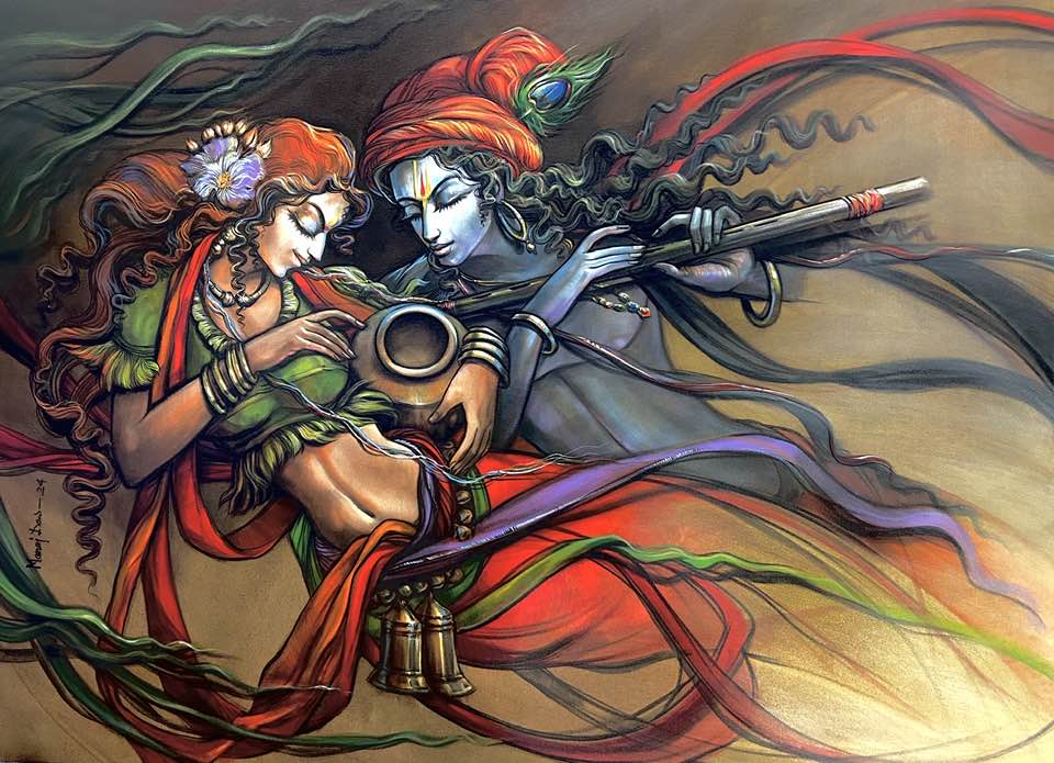 Radha Krishna contemporary art