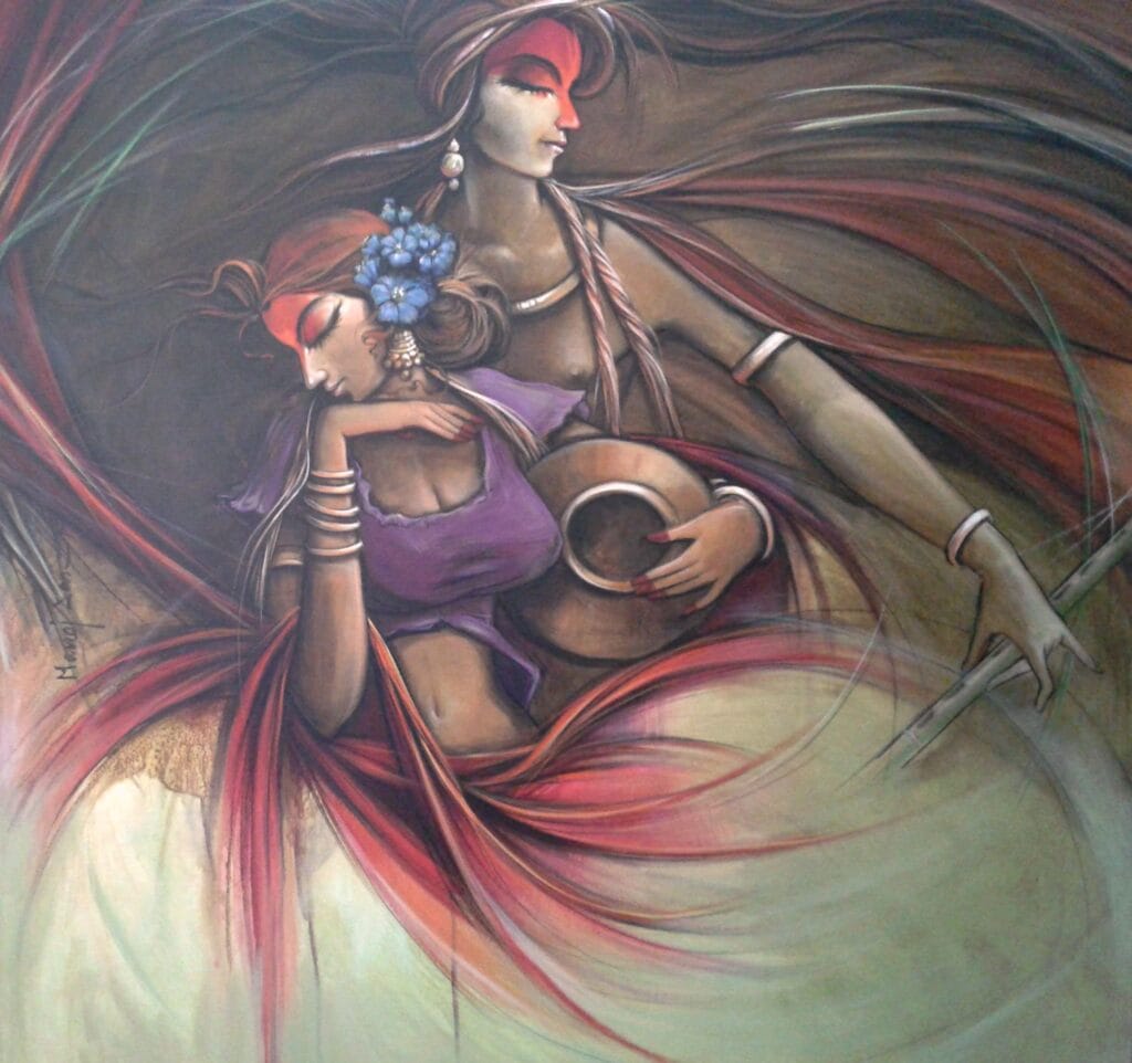 Divine Radha Krishna painting