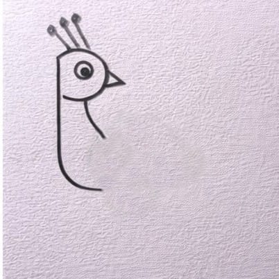 Easy Peacock drawing for beginners
