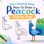 How to Draw a Peacock Step by step Tutorial