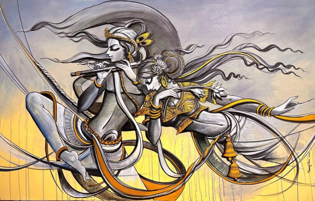 Manoj Das spiritual painting