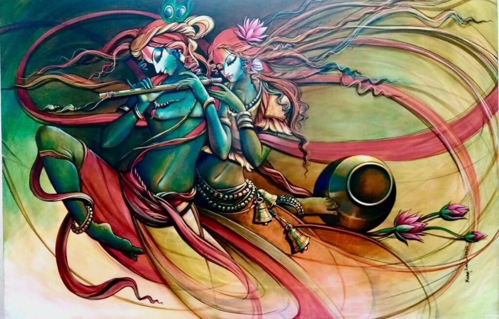 Radha Krishna contemporary art