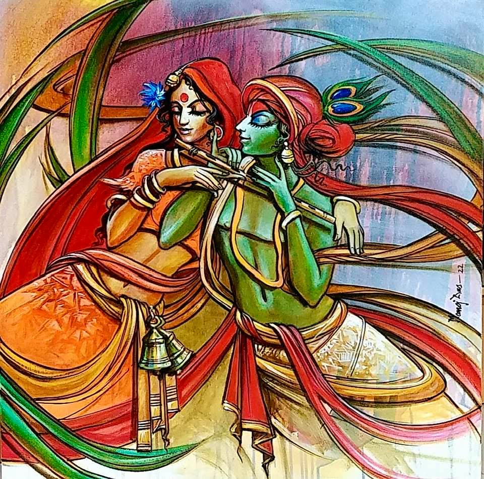 Manoj Das spiritual painting