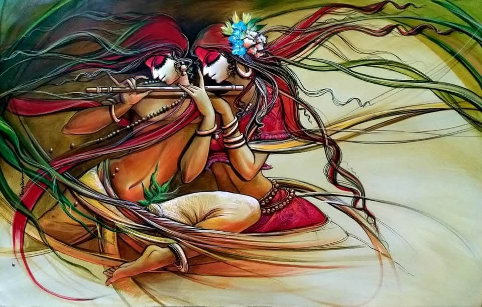 Radha Krishna contemporary art