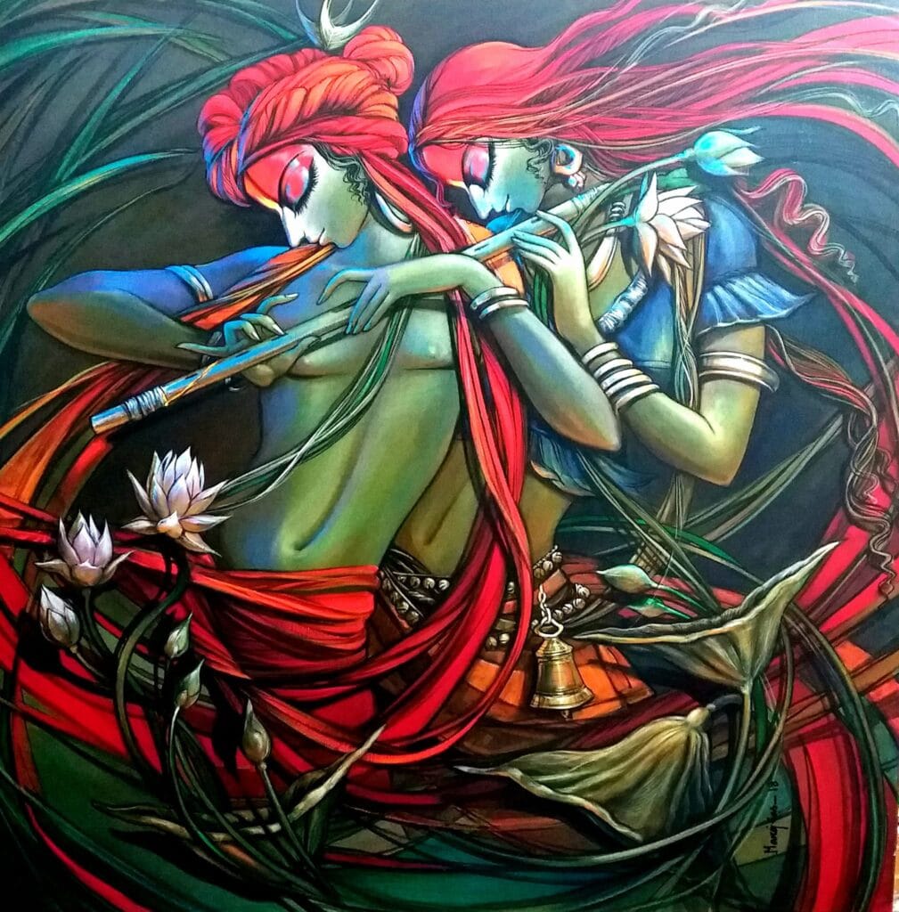 Radha Krishna contemporary art