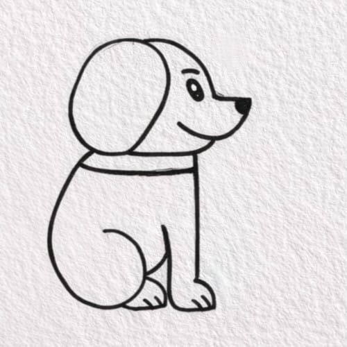 Easy Dog Drawing Tutorial