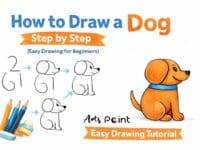 How to draw a dog step by step easy drawing for beginners tutorial