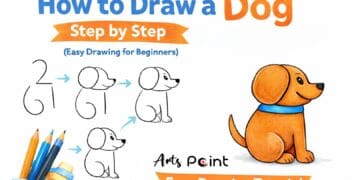 How to draw a dog step by step easy drawing for beginners tutorial