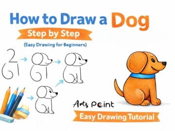 How to draw a dog step by step easy drawing for beginners tutorial