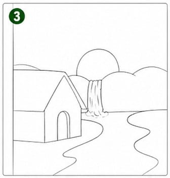 Step-3 Easy Scenery Drawing