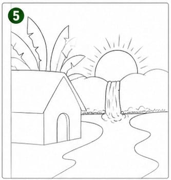 Step-4 Easy Scenery Drawing