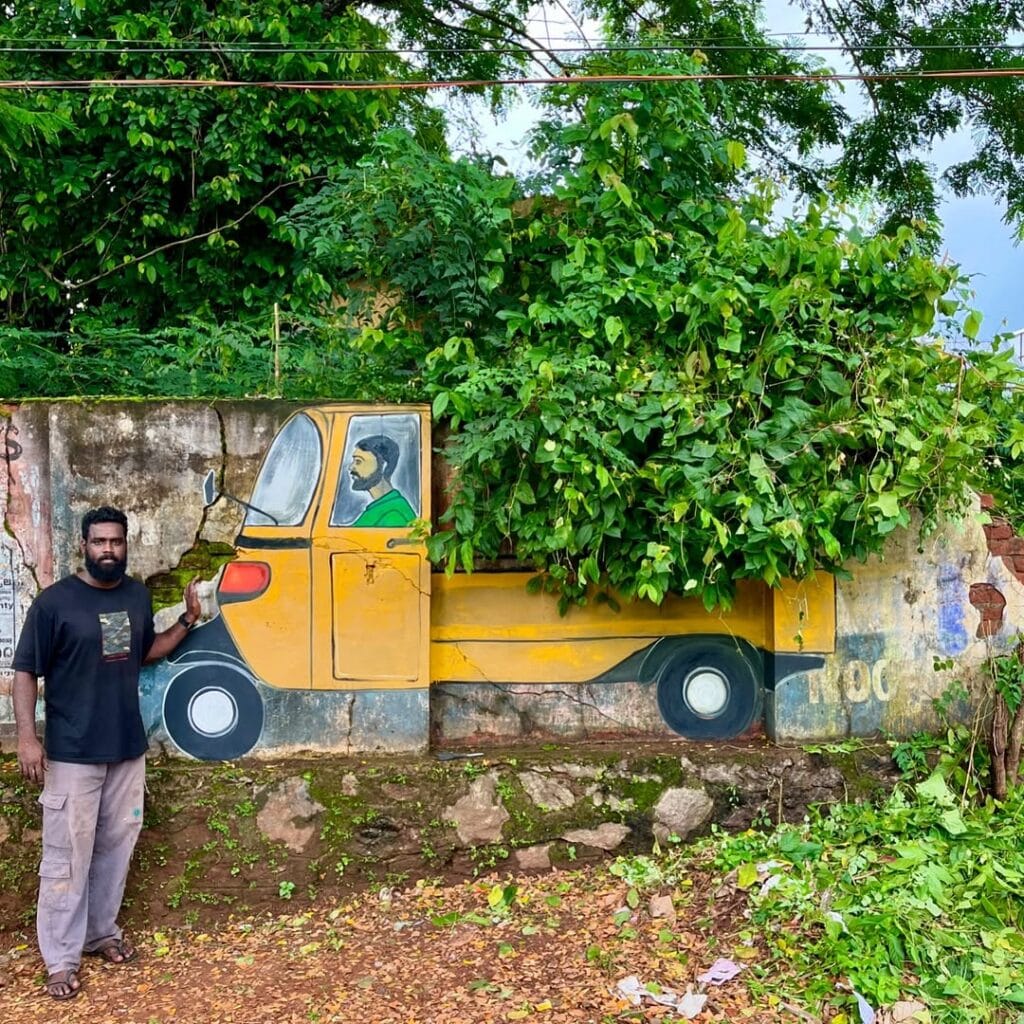 Creative wall paintings by Linesh KRS