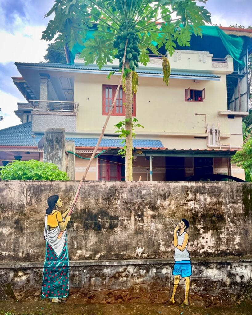 Creative wall paintings by Linesh KRS